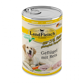 LandFleisch Dog Classic Geflügel & Reis 24x 400 g