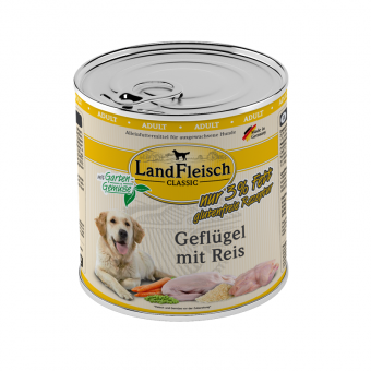 LandFleisch Dog Classic Geflügel & Reis 12x 800 g