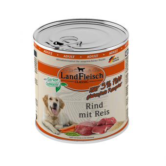 LandFleisch Dog Classic Rind & Reis 12x 800 g
