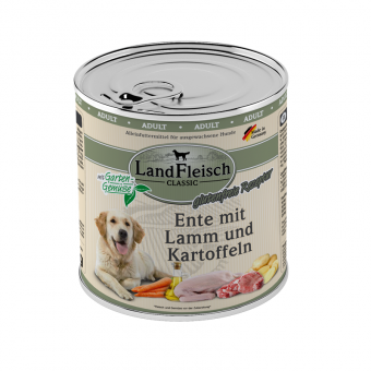 LandFleisch Dog Classic Ente, Lamm & Kartoffel 12x 800 g