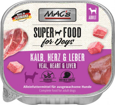 MAC's Dog Kalb, Herz & Leber Schale 20x 150g | Sparpack