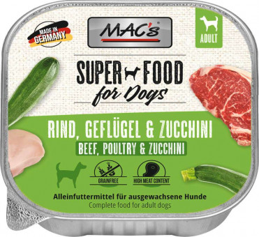 MAC's Dog Rind, Geflügel & Zucchini Schale 