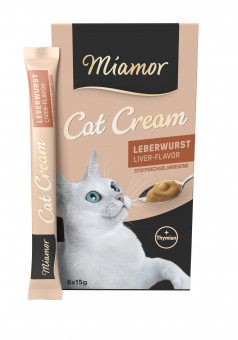 Miamor Cat Snack Leberwurst-Cream 11 Pack à 6x 15g 