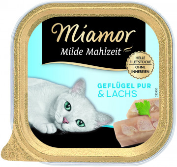 Miamor Milde Mahlzeit Geflügel & Lachs 16x 100g 