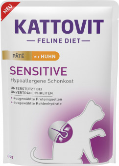 Kattovit Feline Diet Sensitive Pate Huhn 30x 85g 