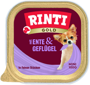 Rinti Gold mini Ente & Geflügel 32x 100g 
