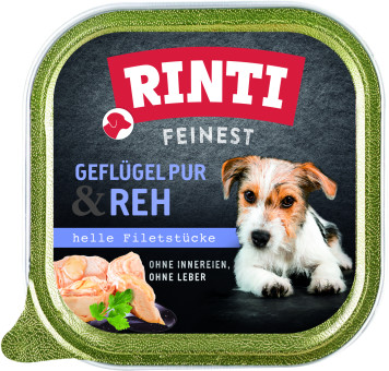 Rinti Feinest Geflügel Pur & Reh 22x 150g 