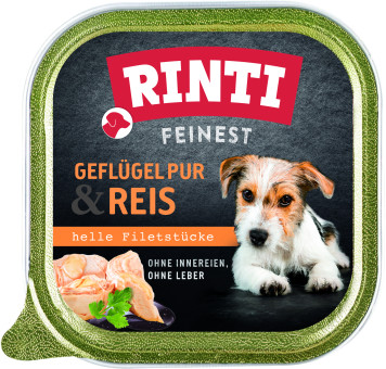 Rinti Feinest Geflügel Pur & Reis 22x 150g 