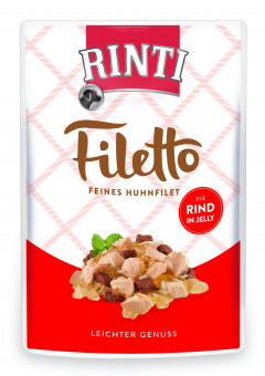 Rinti Filetto Jelly Huhn & Rind 24x 100g 