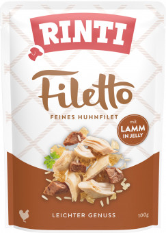 Rinti Filetto Jelly Huhn & Lamm 24x 100g 