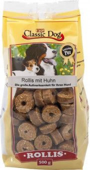 Classic Dog Snack Rollis mit Huhn 10x 500 g | Vorteilspack