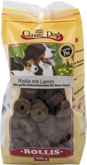 Classic Dog Snack Rollis mit Lamm 10x 500 g | Vorteilspack