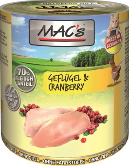 MAC's Cat Geflügel & Cranberry 800g | 24er-Super-Sparpack
