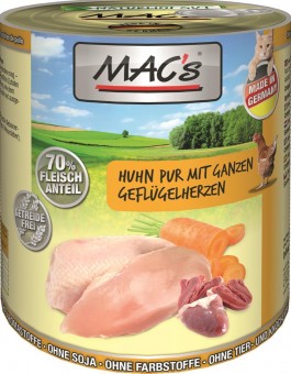 MAC's Cat Huhn & ganze Geflügel-Herzen 800g | 6er-Sparpack