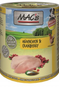 MAC's Dog Hühnchen & Cranberry 800g | 12er-Sparpack