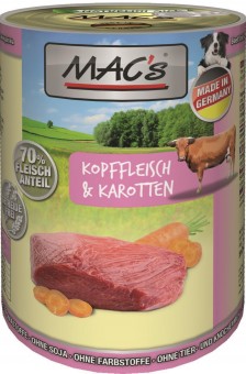 MAC's Dog Kopffleisch & Karotten 800g | 12er-Sparpack