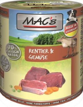 MAC's Dog Rentier & Gemüse 800g | 12er-Sparpack