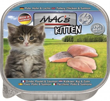 MAC's Kitten Pute, Huhn & Lachs – Schale 