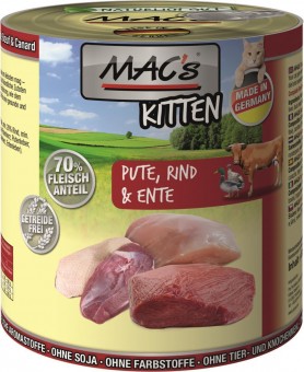 MAC's Kitten Pute, Rind & Ente 800g | 24er-Super-Sparpack