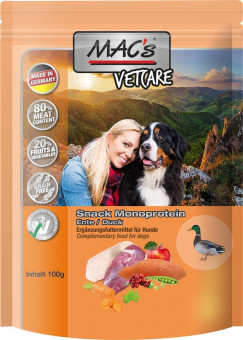 MAC's VetCare Hunde-Snack Mono-Protein Ente 9x 100g | Sparpack