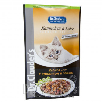 Dr. Clauders Cat Kaninchen & Leber in Soße Pouch 20x 100g