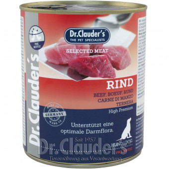 Dr. Clauders Dog Dose Selected Meat Prebiotics Rind 6x 800g