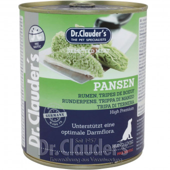 Dr. Clauders Dog Dose Selected Meat Prebiotics Pansen 6x 800g