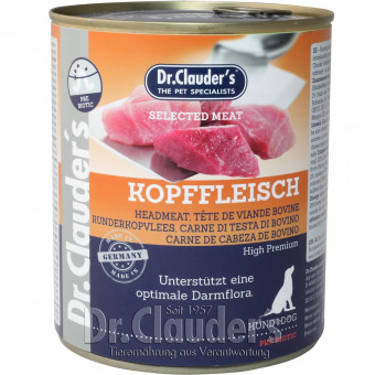 Dr. Clauders Dog Dose Selected Meat Prebiotics Kopffleisch 6x 800g