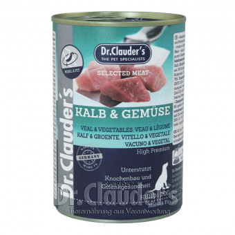 Dr. Clauders Dog Dose Selected Meat Prebiotics Kalb & Gemüse 6x 400g 