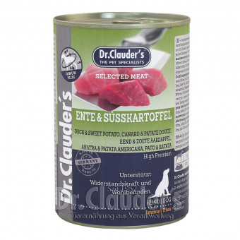 Dr. Clauders Dog Dose Selected Meat Immun Plus Ente & Süßkartoffel 6x 400g