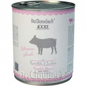 Dr. Clauders BARF Dog Schweinegulasch 6x 800g